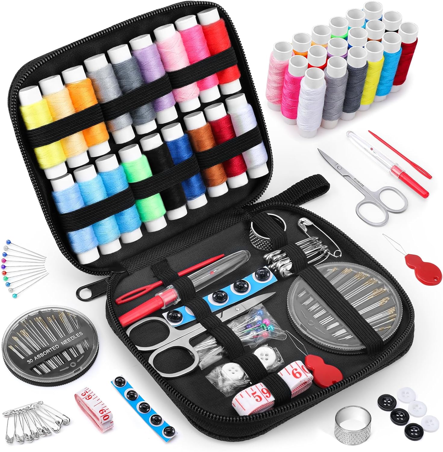 85pcs Portable Sewing Kit Gifts with Case for Grandma Mom Kids